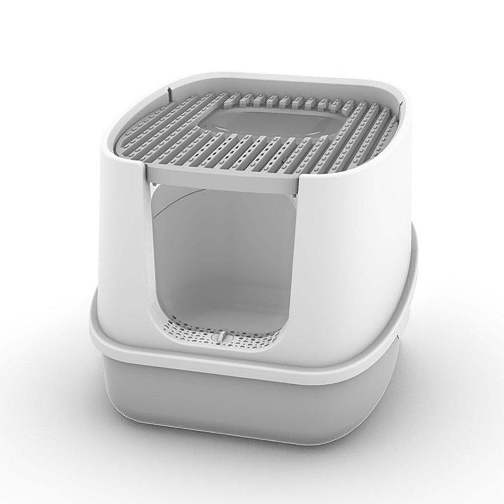 BCLL Ящик для кошачьего туалета с песочницей, полностью закрытый туалетный ящик для кошачьего туалета с защитой от брызг белый